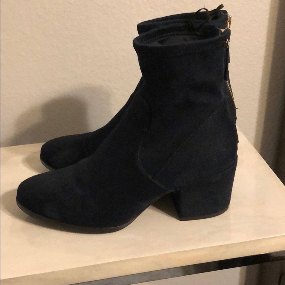 H&M navy blue sock boot